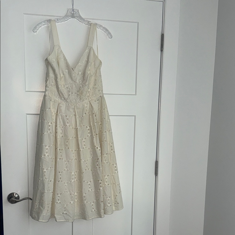 Cream Lace Midi Dress